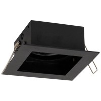 Rama spot incastrabila Zara GU10, 100x90mm, negru mat, Metsan