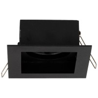 Rama spot incastrabila Zara GU10, 100x90mm, negru mat, Metsan - vedere laterala