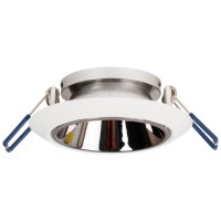 Rama spot Draco GU10 87x85mm, alb cu reflector platinum, Metsan