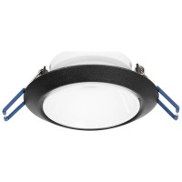 Rama spot Draco GU10 87x85mm, negru cu reflector alb, Metsan