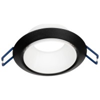 Rama spot Draco GU10 87x85mm, negru cu reflector alb, Metsan - vedere laterala