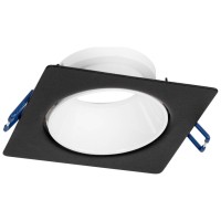 Rama spot Leo GU10 patrat 87x85mm, negru, Metsan