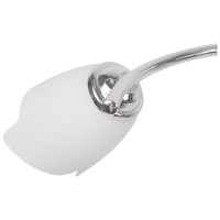 Lustra Silvia Crom + Alb, 3xE27, 60W, 44x22 cm, sticla - vedere laterala