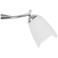 Lustra Silvia Crom + Alb, 3xE27, 60W, 44x22 cm, sticla - detaliu