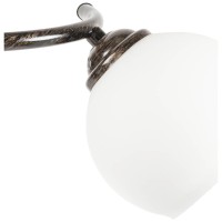 Lustra Ramona Wenge si Alb 3xE27 60W, 44 cm, Metal si Sticla - vedere laterala