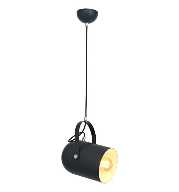 Pendul Catia negru 1xE27 max 40W, metal si sticla, Oktay