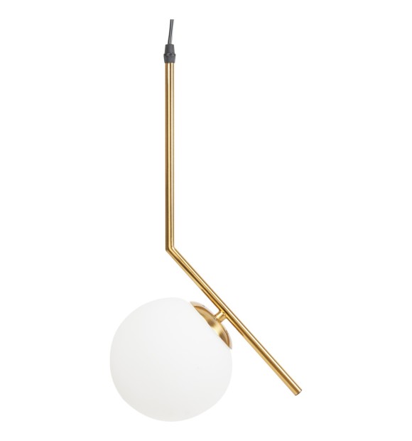 Pendul Nala 1xE14 40W auriu, cablu 1.5m, metal si sticla, Erste