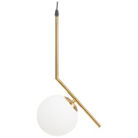 Pendul Nala 1xE14 40W auriu, cablu 1.5m, metal si sticla, Erste