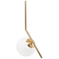 Pendul Nala 1xE14 40W auriu, cablu 1.5m, metal si sticla, Erste - ambalaj