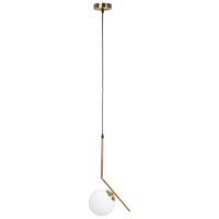 Pendul Nala 1xE14 40W auriu, cablu 1.5m, metal si sticla, Erste - imagine 5