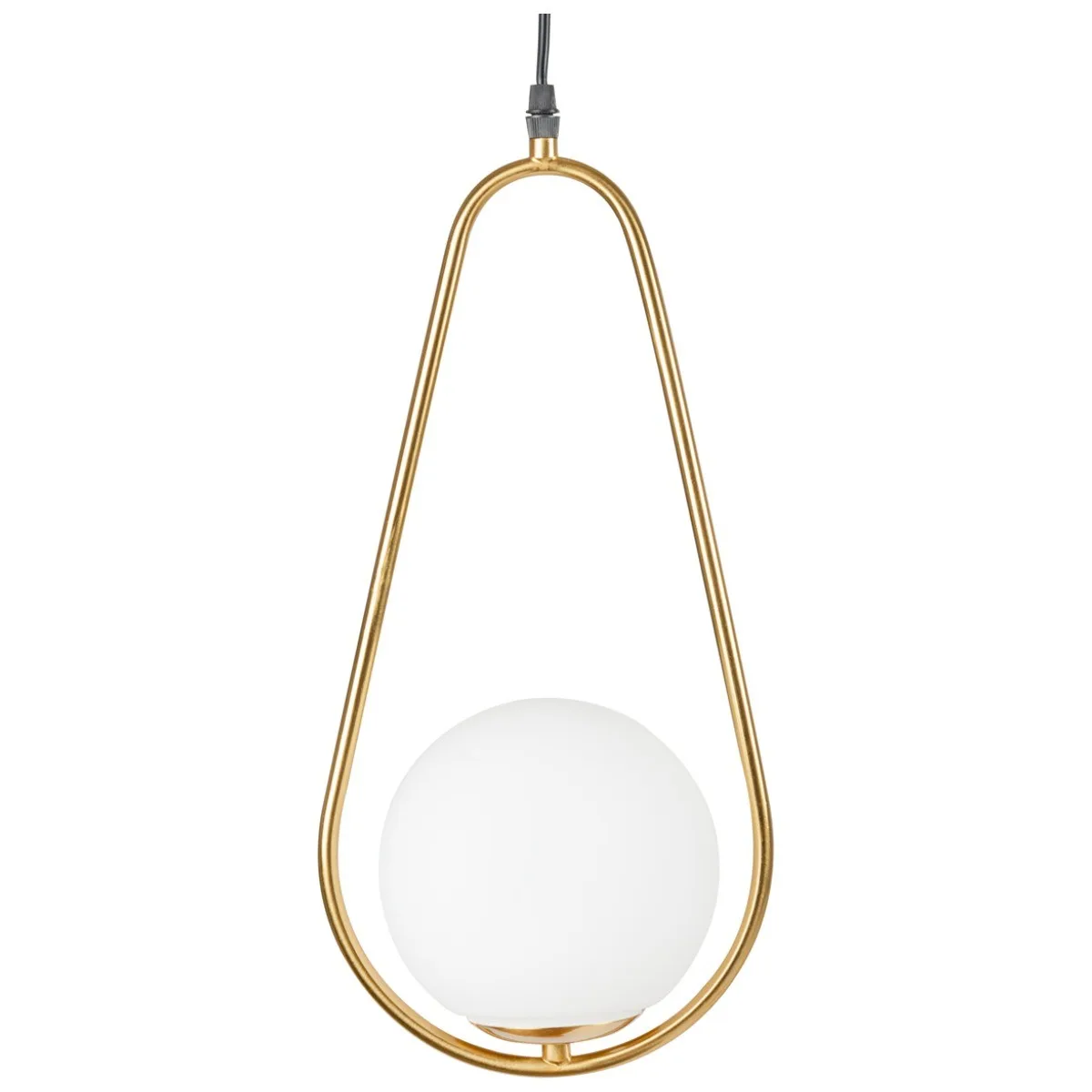 Pendul Nuli 1xE14 40W auriu, suspensie 1.5m, metal si sticla