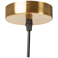Pendul Nuli 1xE14 40W auriu, suspensie 1.5m, metal si sticla - detaliu