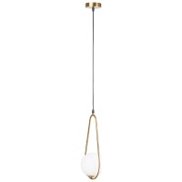 Pendul Nuli 1xE14 40W auriu, suspensie 1.5m, metal si sticla - ambalaj
