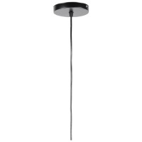 Pendul Glint Erste 1xE27 60W IP20, metal si sticla, negru - vedere laterala