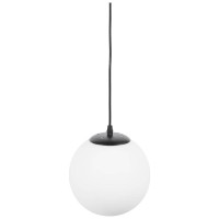 Pendul Glint Erste 1xE27 60W IP20, metal si sticla, negru - detaliu