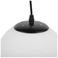 Pendul Glint Erste 1xE27 60W IP20, metal si sticla, negru - ambalaj