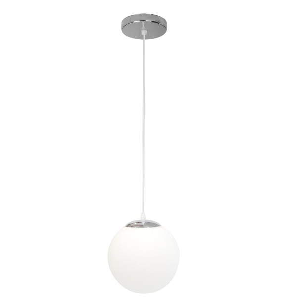 Pendul Glint 1xE27 crom, metal si sticla, 20x100 cm, Erste