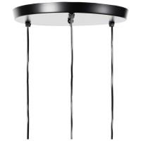 Pendul Glint 3xE27 negru, metal si sticla, 29x100 cm, Erste - ambalaj