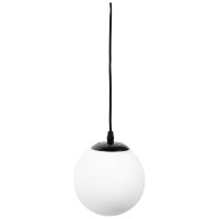 Pendul Glint 3xE27 negru, metal si sticla, 29x100 cm, Erste - imagine 5