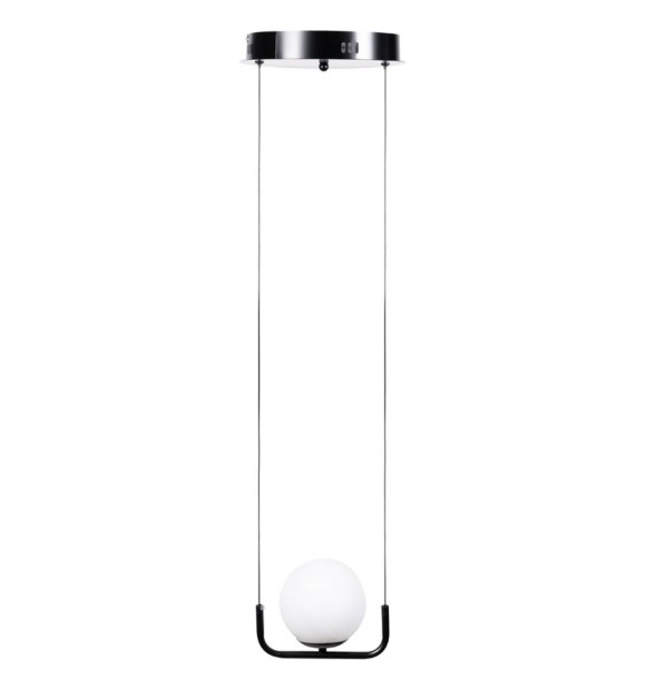 Pendul Glace negru 1xE27, glob sticla 20 cm, Erste