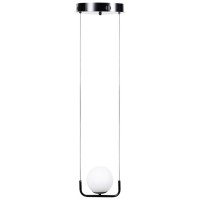 Pendul Glace negru 1xE27, glob sticla 20 cm, Erste