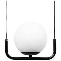 Pendul Glace negru 1xE27, glob sticla 20 cm, Erste - detaliu