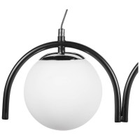 Pendul Glace Erste 3xE27 negru, metal si sticla, 60x100 cm - detaliu