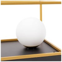 Lustra Luma Erste 2xE27 negru+auriu, 42x28 cm, metal si sticla - imagine 6