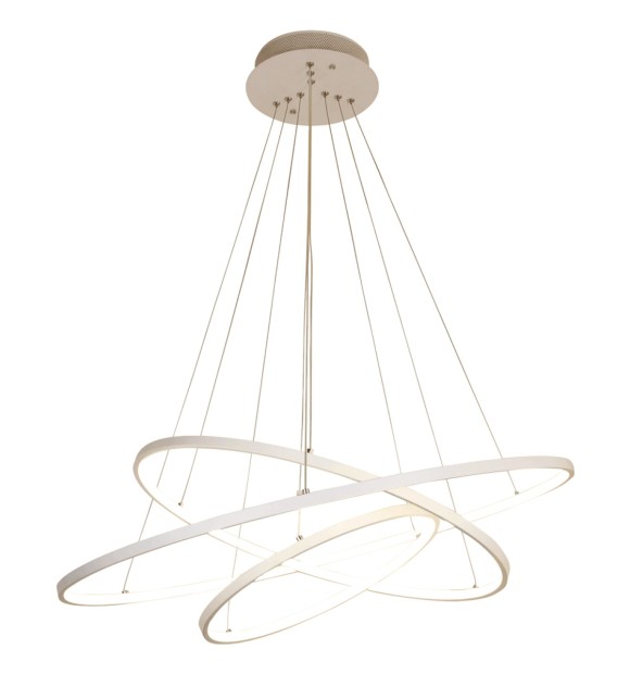 Lustra Wonder LED 96W 4000K 7680lm 120x80cm aluminiu alb