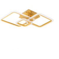 Lustra LED Row 56W 62cm 3CCT 3360lm auriu, telecomanda, Erste