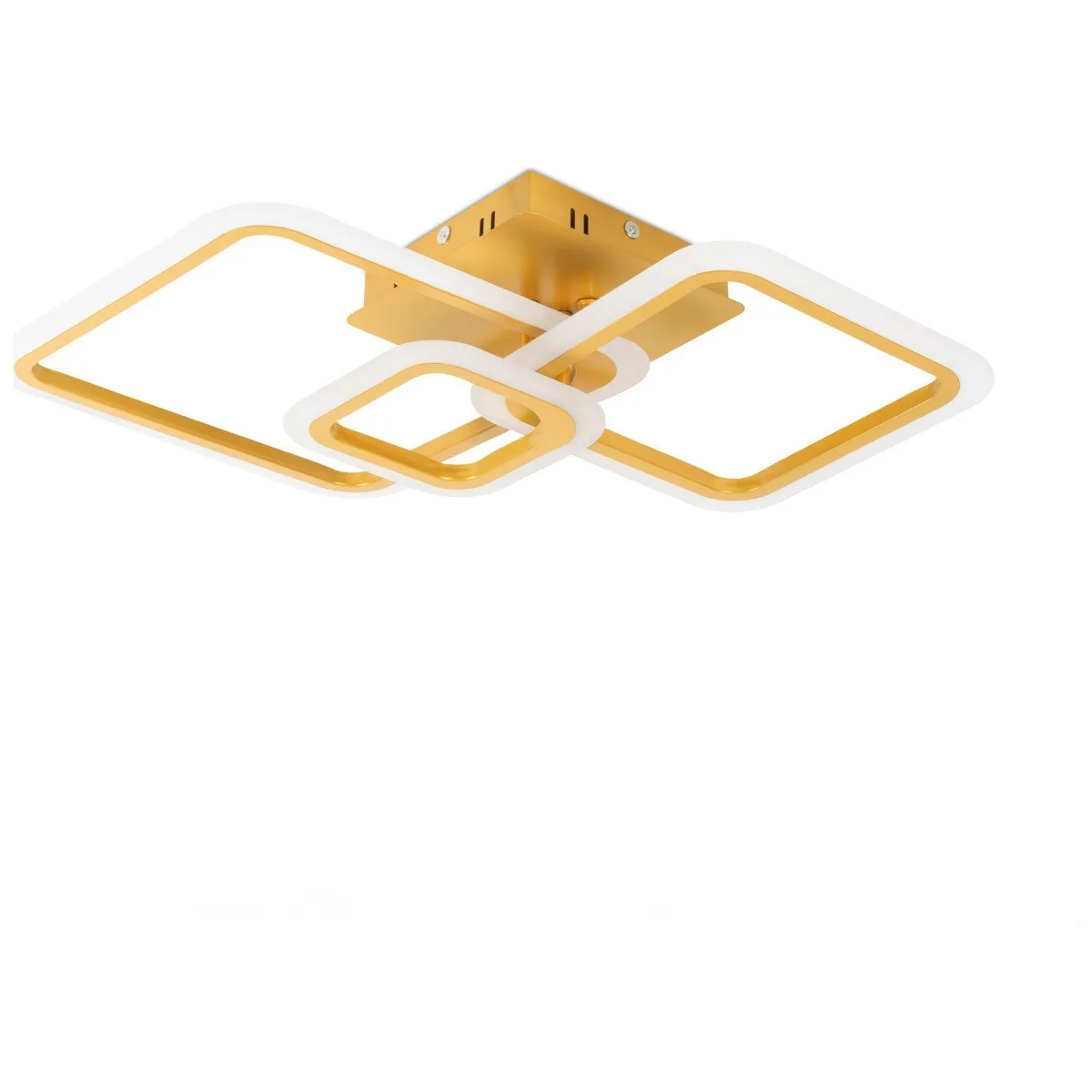 Lustra LED Row 56W 62cm 3CCT 3360lm auriu, telecomanda, Erste