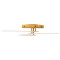 Lustra LED Row 56W 62cm 3CCT 3360lm auriu, telecomanda, Erste - vedere laterala