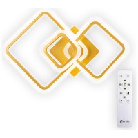 Lustra LED Row 56W 62cm 3CCT 3360lm auriu, telecomanda, Erste - imagine 6