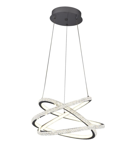 Pendul LED Style 140W 3CCT 8400lm 100cm crom cu telecomanda