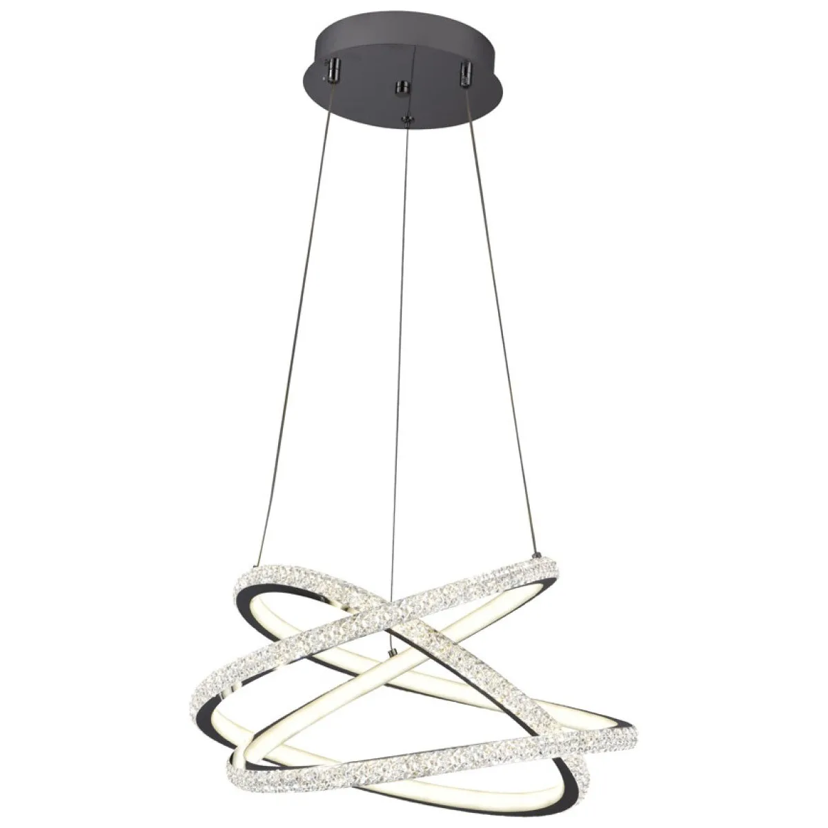 Pendul LED Style 140W 3CCT 8400lm 100cm crom cu telecomanda