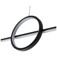 Pendul Hera LED 40W 3CCT 2800lm 100x100cm IP20, negru, Erste - vedere laterala
