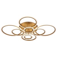 Lustra Glovy LED 125W 3CCT 7500lm 100x80cm auriu dimabila Erste - vedere laterala