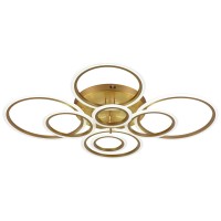 Lustra Glovy LED 125W 3CCT 7500lm 100x80cm auriu dimabila Erste - detaliu