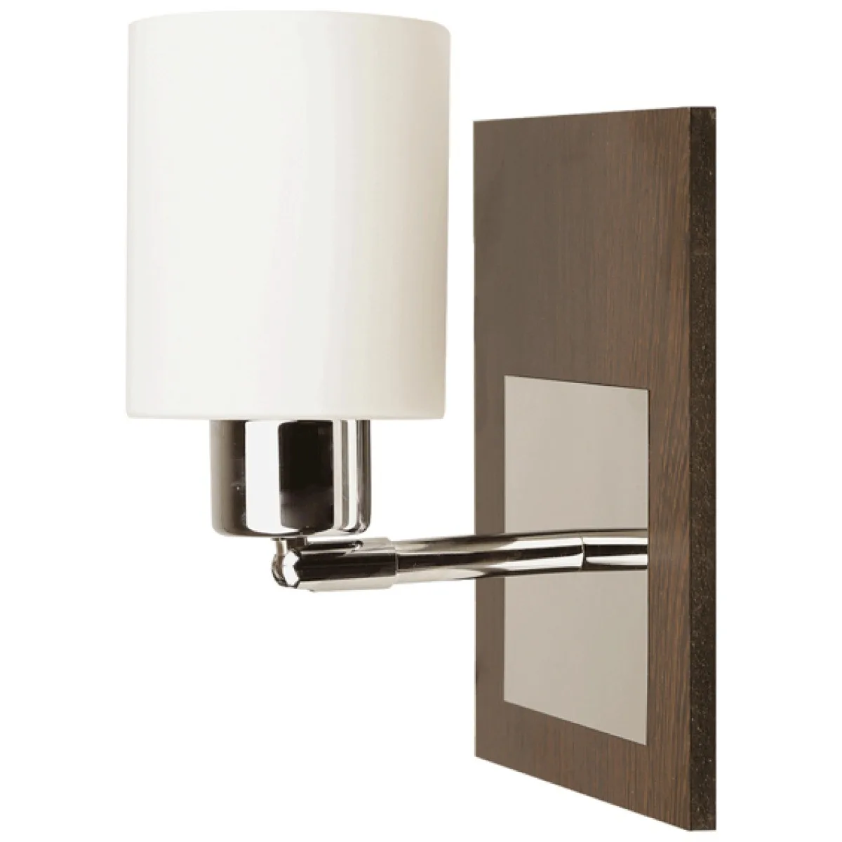 Aplica Andra Wenge 1xE27 60W, 20x17x13 cm, metal si sticla