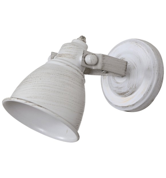 Aplica Juno alb 1xE27 60W, metal antichizat, 16x19.5 cm