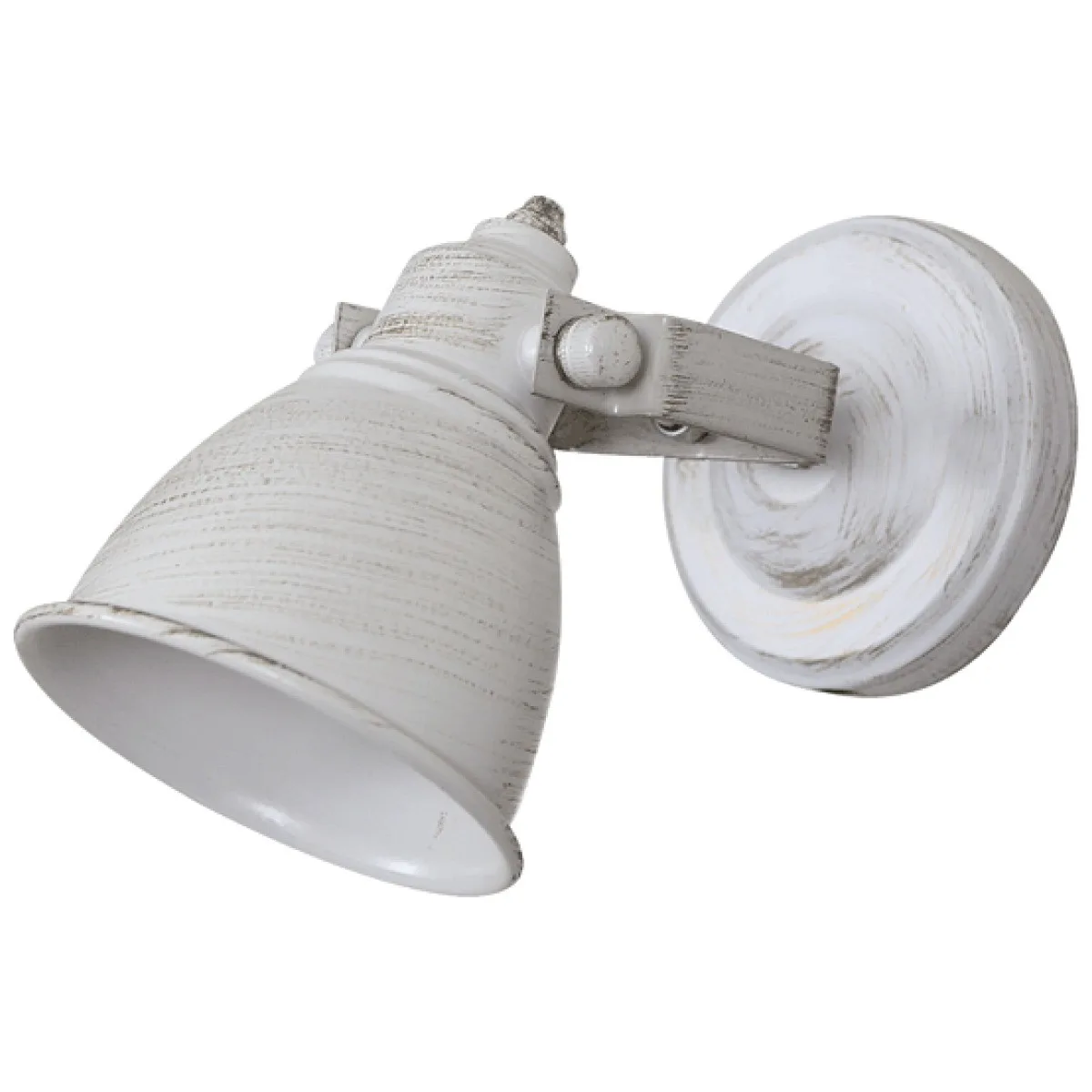 Aplica Juno alb 1xE27 60W, metal antichizat, 16x19.5 cm