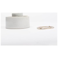 Aplica Ceramica Dreapta alba, 1xE27 40W, perete interior, Erste - vedere laterala