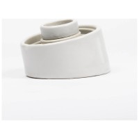 Aplica Ceramica Oblica E27 40W Alba IP20, perete interior - vedere laterala