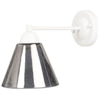 Aplica Fare Erste 1xE27 60W, 28x19 cm, metal si sticla alb-negru - detaliu