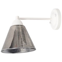 Aplica Fare Erste 1xE27 60W, 28x19 cm, metal si sticla alb-negru - ambalaj