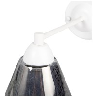 Aplica Fare Erste 1xE27 60W, 28x19 cm, metal si sticla alb-negru - imagine 6
