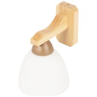 Aplica Lena 1xE27 60W IP20, lemn natur si sticla, Erste - ambalaj
