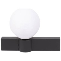 Aplica perete Glace Erste 1xE27 max 60W, 20x28 cm, negru+alb