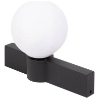 Aplica perete Glace Erste 1xE27 max 60W, 20x28 cm, negru+alb - detaliu