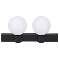 Aplica perete Glace 2xE27 IP20, negru+alb, 20x45 cm, Erste